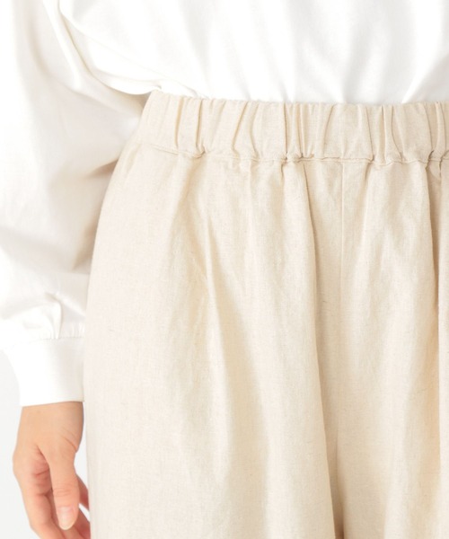 studio CLIP（スタディオクリップ）の「ノルマンディリネン混裾フリルパンツ（その他パンツ・レディース・アイボリー/ブラック/ブルー/ピンク・FREE）」の7枚目の写真