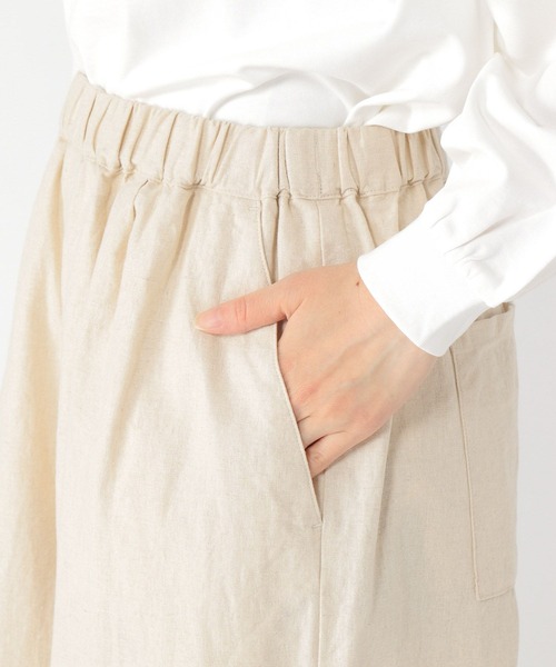 studio CLIP（スタディオクリップ）の「ノルマンディリネン混裾フリルパンツ（その他パンツ・レディース・アイボリー/ブラック/ブルー/ピンク・FREE）」の16枚目の写真