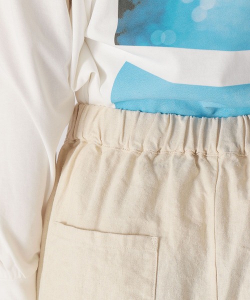 studio CLIP（スタディオクリップ）の「ノルマンディリネン混裾フリルパンツ（その他パンツ・レディース・アイボリー/ブラック/ブルー/ピンク・FREE）」の10枚目の写真