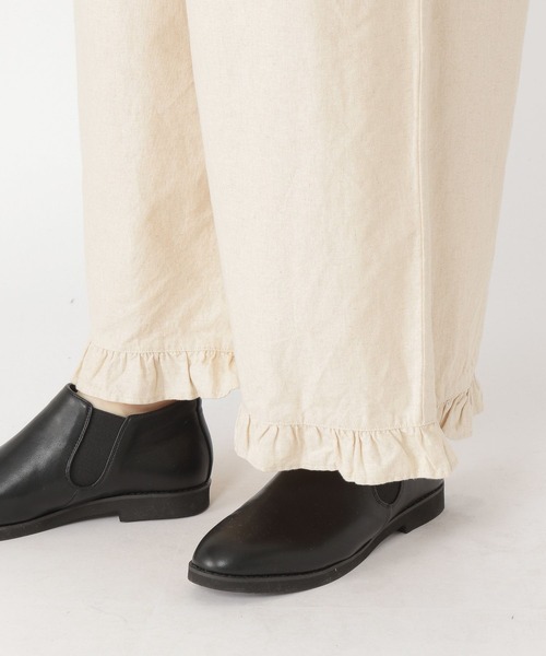 studio CLIP（スタディオクリップ）の「ノルマンディリネン混裾フリルパンツ（その他パンツ・レディース・アイボリー/ブラック/ブルー/ピンク・FREE）」の12枚目の写真