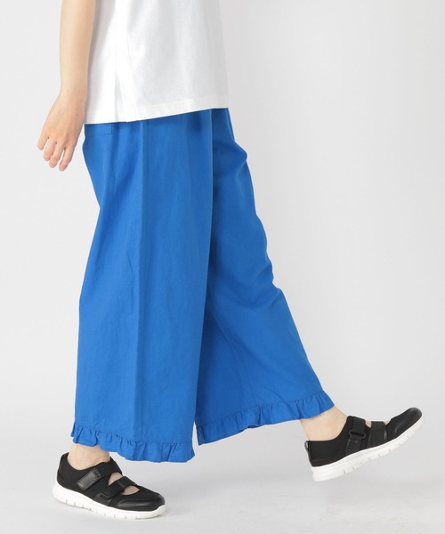 studio CLIP（スタディオクリップ）の「ノルマンディリネン混裾フリルパンツ（その他パンツ・レディース・アイボリー/ブラック/ブルー/ピンク・FREE）」の13枚目の写真