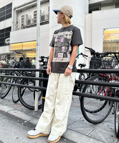 SNOOPY×OLD BETTY'S(スヌーピーカケルオールドベティーズ)の「スヌーピー【SNOOPY】Bandana Print T-shirts(Tシャツ/カットソー・レディース・ナチュラル/スミクロ/サンドベージュ・M/L)」の12枚目の写真