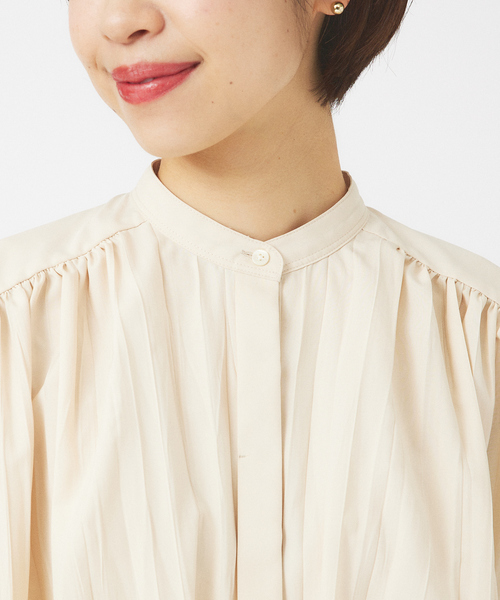 qualite（カリテ）の「プリーツTブラウス（シャツ/ブラウス・レディース・ブラック/ベージュ/ホワイト・フリー）」の9枚目の写真