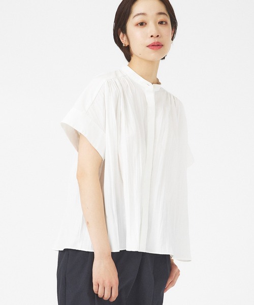 qualite（カリテ）の「プリーツTブラウス（シャツ/ブラウス・レディース・ブラック/ベージュ/ホワイト・フリー）」の2枚目の写真