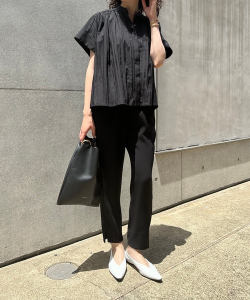 qualite（カリテ）の「プリーツTブラウス（シャツ/ブラウス・レディース・ブラック/ベージュ/ホワイト・フリー）」の15枚目の写真