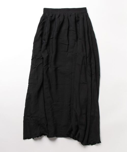 flower（フラワー）の「メロウギャザースカート（スカート・レディース・ブラック/アイボリー・FREE）」の4枚目の写真