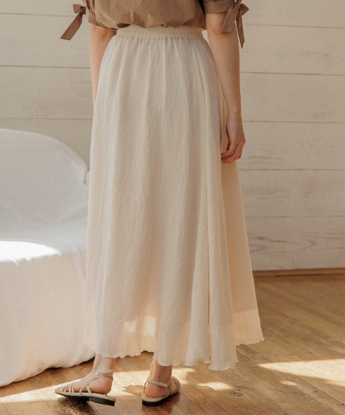 flower（フラワー）の「メロウギャザースカート（スカート・レディース・ブラック/アイボリー・FREE）」の15枚目の写真