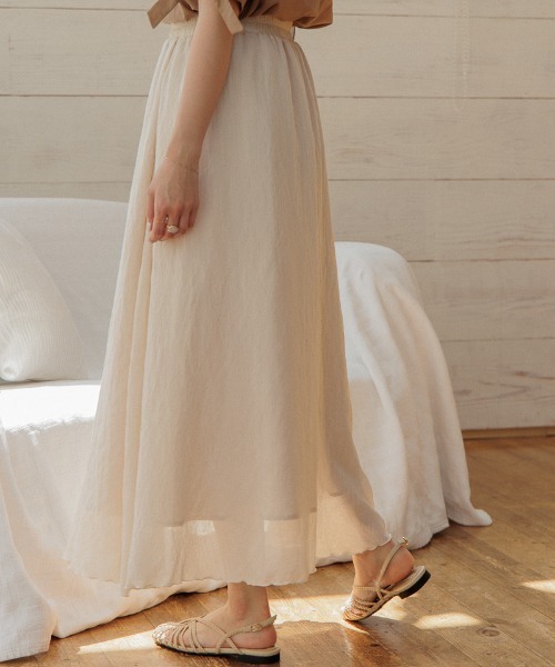 flower（フラワー）の「メロウギャザースカート（スカート・レディース・ブラック/アイボリー・FREE）」の16枚目の写真