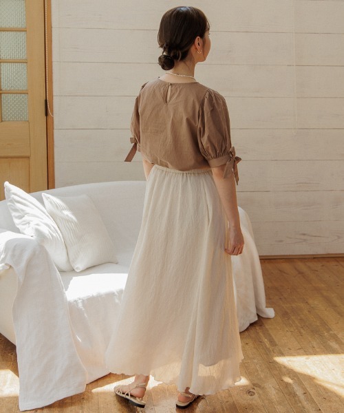 flower（フラワー）の「メロウギャザースカート（スカート・レディース・ブラック/アイボリー・FREE）」の21枚目の写真