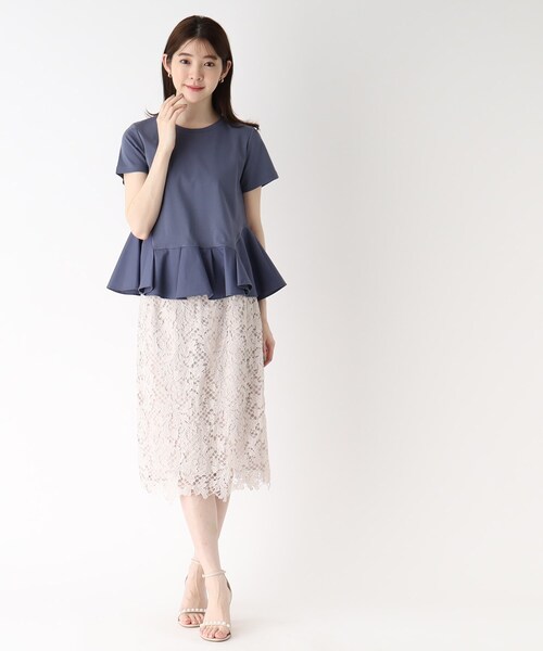 index（インデックス）の「◇ドッキングペプラムトップス【接触