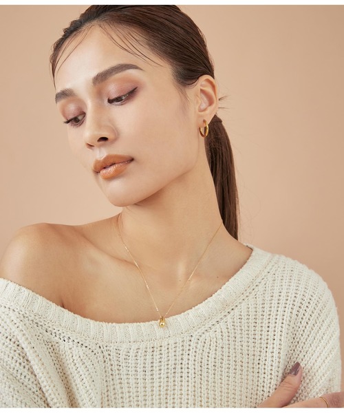 Settimissimo(セッティミッシモ)の「金属アレルギー対応ステンレスニュアンスドロップネックレス(ネックレス・レディース・シルバー/ゴールド・FREE)」の6枚目の写真