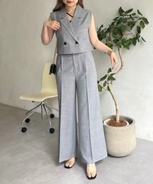 prose verse | ショートジレ×タックワイドパンツセットアップ(セットアップ)