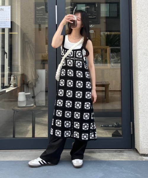 セール】《Delfy》かぎ針編みキャミワンピース（ワンピース）｜nemne