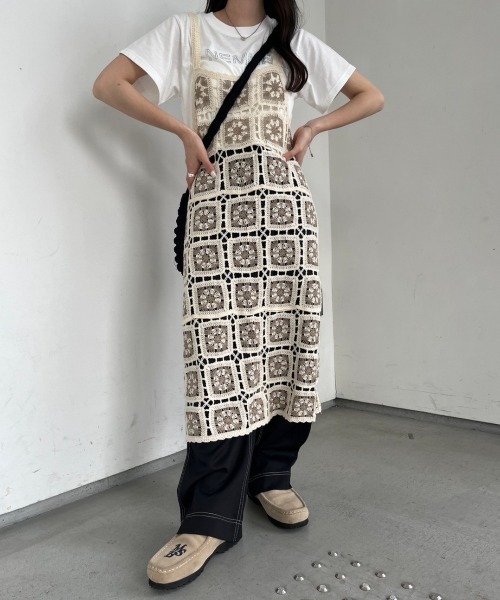 セール】《Delfy》かぎ針編みキャミワンピース（ワンピース）｜nemne