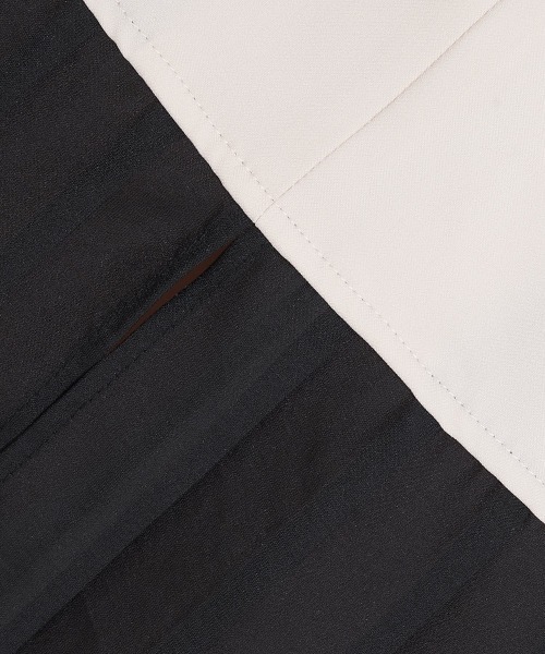 A de a.v.v（アードアー・ヴェ・ヴェ）の「麻ライクバックオープンプリーツドッキングキャミワンピ（ワンピース・レディース・アイボリー/ブラック・SMALL/MEDIUM）」の18枚目の写真