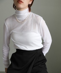 select MOCA | シアーテレコハイネックトップス(Tシャツ/カットソー)