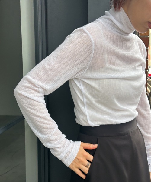 シアーテレコハイネックトップス（Tシャツ/カットソー）｜select MOCA