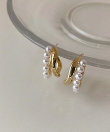 【CHOUEL closet】パールダブルラインピアス