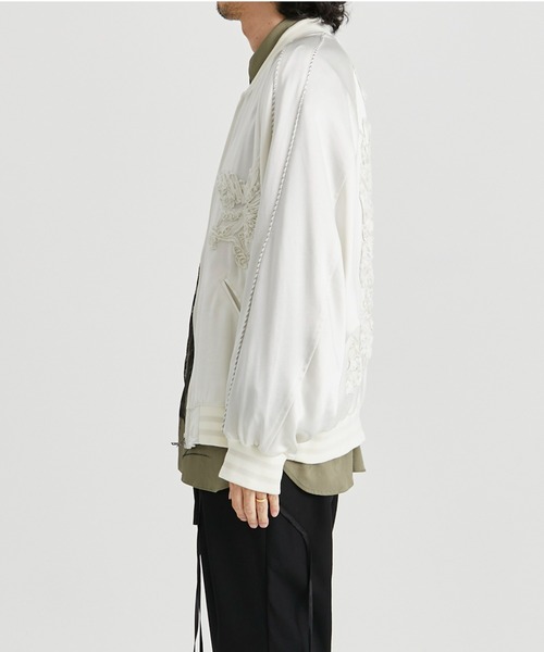 TAAKK(ターク)の「【TAAKK/ターク】TAPE EMBROIDERY SOUVENIR JACKET/テープエンブロイダリースーベニアジャケット(ミリタリージャケット・メンズ・ブラック/ホワイト・3/2/1)」の4枚目の写真