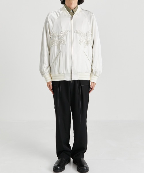 TAAKK(ターク)の「【TAAKK/ターク】TAPE EMBROIDERY SOUVENIR JACKET/テープエンブロイダリースーベニアジャケット(ミリタリージャケット・メンズ・ブラック/ホワイト・3/2/1)」の6枚目の写真
