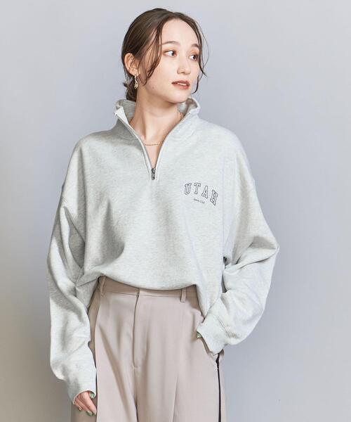 BEAUTY&YOUTH UNITED ARROWS（ビューティーアンドユースユナイテッドアローズ）の「【WEB限定】ワンポイントロゴ ハーフジップ スウェット（スウェット・メンズ・ナチュラル/ダークグレー/オレンジ/ライトグレー・L/XL/S/M）」の2枚目の写真