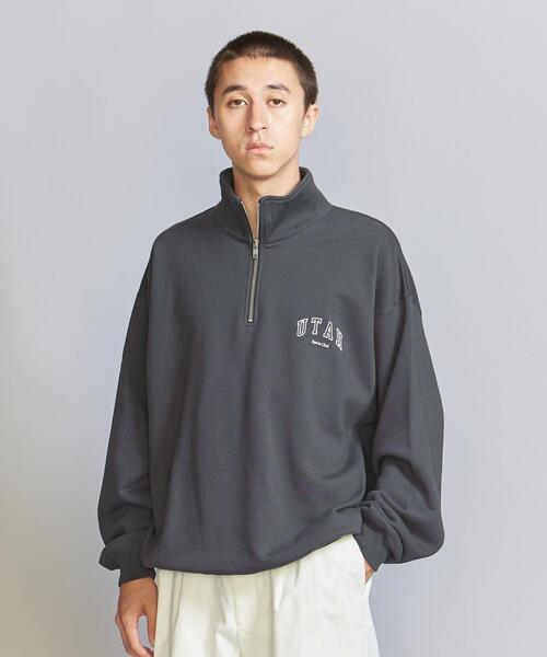 BEAUTY&YOUTH UNITED ARROWS（ビューティーアンドユースユナイテッドアローズ）の「【WEB限定】ワンポイントロゴ ハーフジップ スウェット（スウェット・メンズ・ナチュラル/ダークグレー/オレンジ/ライトグレー・L/XL/S/M）」の8枚目の写真