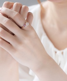 BLOOM（ブルーム）の「9月誕生花 K10 ピンクゴールド ナデシコ