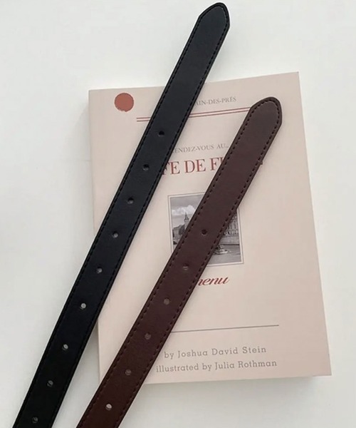 BARELY BLUE（ベアリーブルー）の「【 BARELY BLUE / ベアリーブルー 】 スクエア マット バックル ベルト / ユニセックス（ベルト・レディース・ブラウン/キャメル/ブラック・FREE）」の5枚目の写真