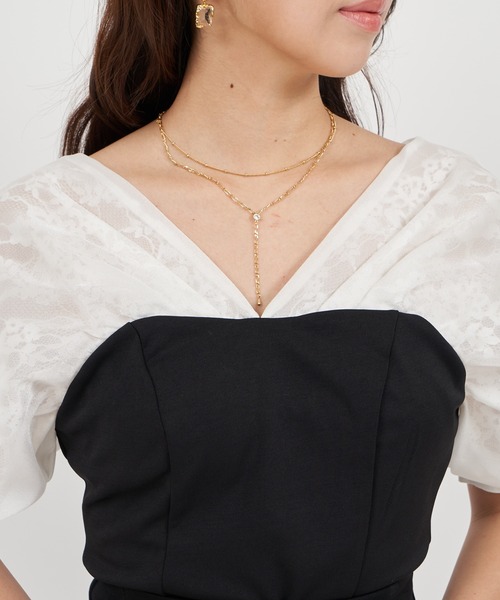 ROYAL PARTY(ロイヤルパーティー)の「ビスチェ切替ドッキングトップス(Tシャツ/カットソー・レディース・ベージュ/ピンク/ブラック・FREE)」の15枚目の写真