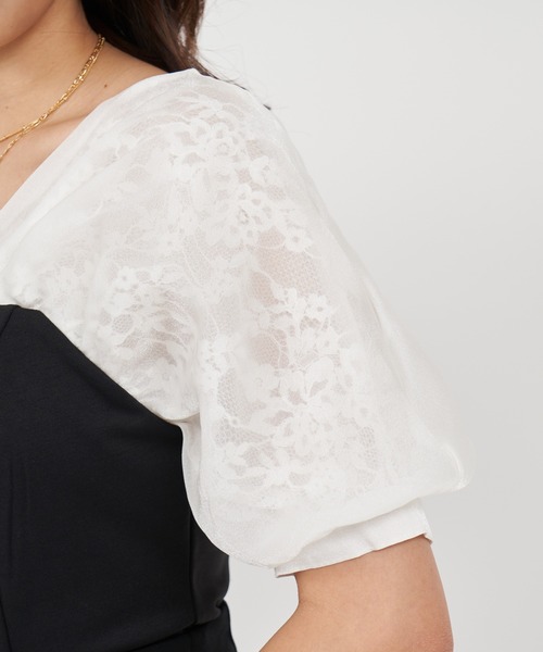 ROYAL PARTY(ロイヤルパーティー)の「ビスチェ切替ドッキングトップス(Tシャツ/カットソー・レディース・ベージュ/ピンク/ブラック・FREE)」の17枚目の写真