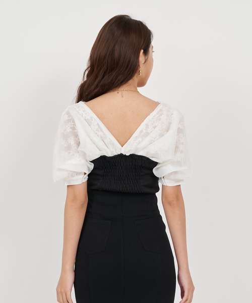 ROYAL PARTY(ロイヤルパーティー)の「ビスチェ切替ドッキングトップス(Tシャツ/カットソー・レディース・ベージュ/ピンク/ブラック・FREE)」の22枚目の写真