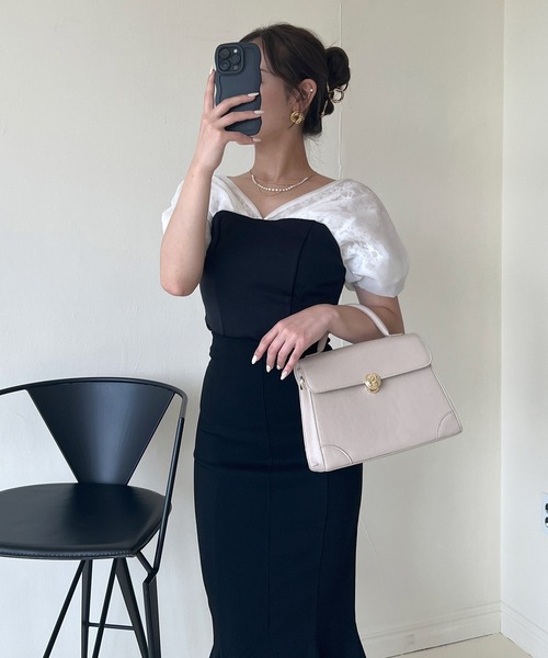 ROYAL PARTY(ロイヤルパーティー)の「ビスチェ切替ドッキングトップス(Tシャツ/カットソー・レディース・ベージュ/ピンク/ブラック・FREE)」の6枚目の写真