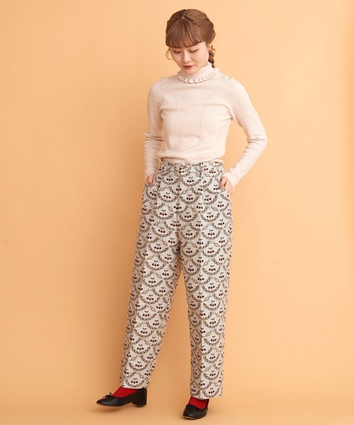 peu pres（プープレ）の「ホイップジャカード　テーパードパンツ（その他パンツ・レディース・ベージュ/ホワイト・FREE）」の4枚目の写真