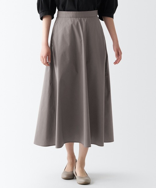 無印良品（ムジルシリョウヒン）の「乾きやすいフレアスカート（スカート・レディース・ダークブラウン/ブラック/ブラウン系3/ライトパープル・S/XS/M/L/XL/XXL）」の3枚目の写真