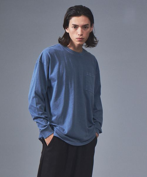 JEMORGAN(ジェーイーモーガン)の「【JEMORGAN/ジェーイーモーガン】ピグメントポケット付きロングスリーブTシャツ / JC002-129(Tシャツ/カットソー・メンズ・アイボリー/チャコールグレー/ネイビー・L/XL/M)」の1枚目の写真