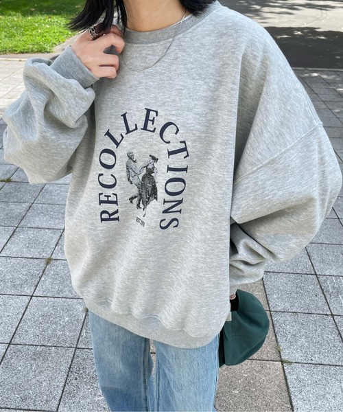 Chillfar(チルファー)の「アーチロゴスウェット(スウェット・レディース・レッド/レッド系/アイボリー/チャコール/ピンク/アイボリー系2/ホワイト系/ブラック系/ネイビー/オートミール/アイボリー系/ベージュ/グリーン/ホワイト/ネイビー系/杢グレー/グリーン系/グレー系/ブルー/アイボリー系1・FREE)」の5枚目の写真