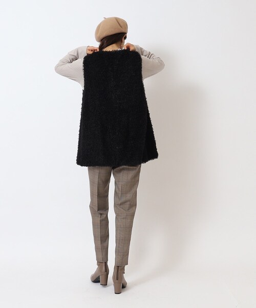 SHOO・LA・RUE（シューラルー）の「◆ランダムテレコ プチハイネック長袖インナー（Tシャツ/カットソー・レディース・ナチュラル/ホワイト系/ブラック・04/02/03）」の18枚目の写真