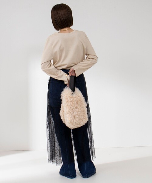 NOLLEY’S（ノーリーズ）の「K.KプリントロンT（Tシャツ/カットソー・レディース・ベージュ/アイボリー/イエロー/オフホワイト・38）」の7枚目の写真