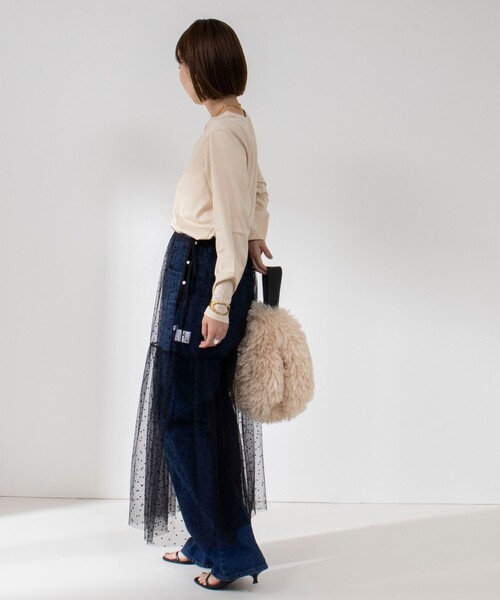 NOLLEY’S（ノーリーズ）の「K.KプリントロンT（Tシャツ/カットソー・レディース・ベージュ/アイボリー/イエロー/オフホワイト・38）」の8枚目の写真