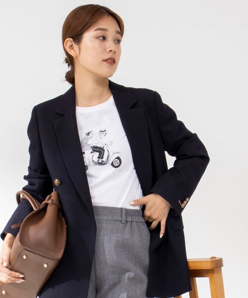 NOLLEY’S（ノーリーズ）の「K.KプリントロンT（Tシャツ/カットソー・レディース・ベージュ/アイボリー/イエロー/オフホワイト・38）」の12枚目の写真