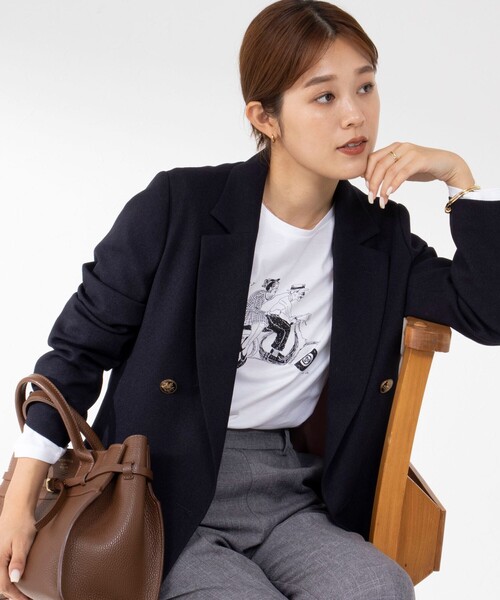 NOLLEY’S（ノーリーズ）の「K.KプリントロンT（Tシャツ/カットソー・レディース・ベージュ/アイボリー/イエロー/オフホワイト・38）」の13枚目の写真