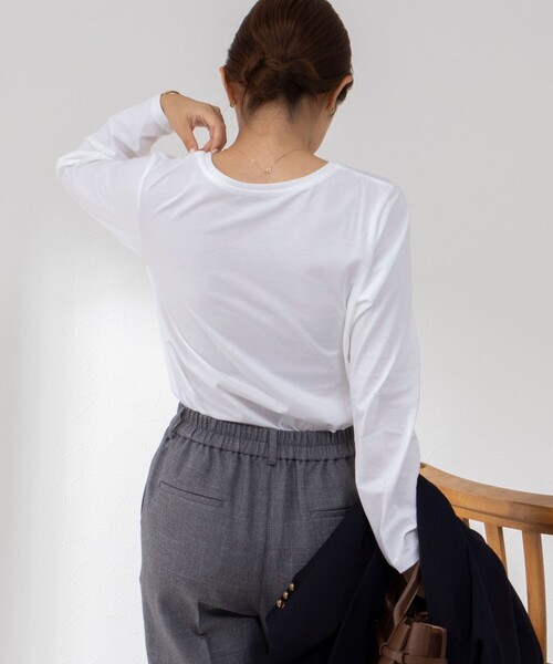 NOLLEY’S（ノーリーズ）の「K.KプリントロンT（Tシャツ/カットソー・レディース・ベージュ/アイボリー/イエロー/オフホワイト・38）」の15枚目の写真