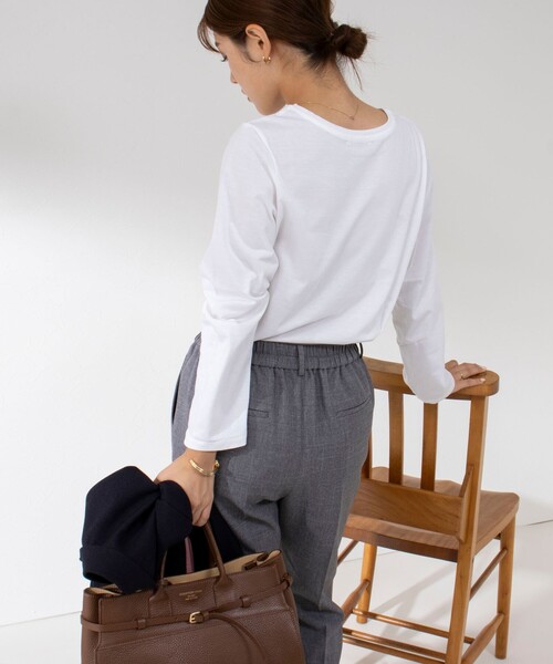 NOLLEY’S（ノーリーズ）の「K.KプリントロンT（Tシャツ/カットソー・レディース・ベージュ/アイボリー/イエロー/オフホワイト・38）」の16枚目の写真