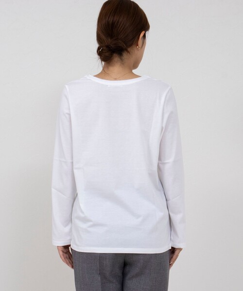 NOLLEY’S（ノーリーズ）の「K.KプリントロンT（Tシャツ/カットソー・レディース・ベージュ/アイボリー/イエロー/オフホワイト・38）」の19枚目の写真