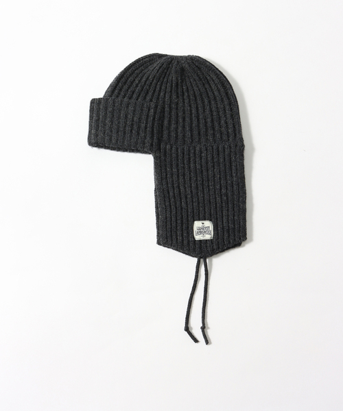 JOURNAL STANDARD relume（ジャーナルスタンダード　レリューム）の「HAMILTON KNIT フライトキャップ（ニットキャップ/ビーニー・メンズ・グレー/ブラック系その他/ブルー・FREE）」の2枚目の写真