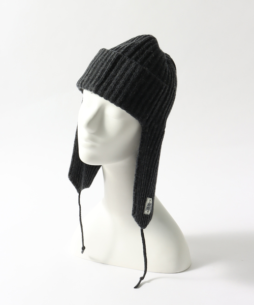 JOURNAL STANDARD relume（ジャーナルスタンダード　レリューム）の「HAMILTON KNIT フライトキャップ（ニットキャップ/ビーニー・メンズ・グレー/ブラック系その他/ブルー・FREE）」の6枚目の写真