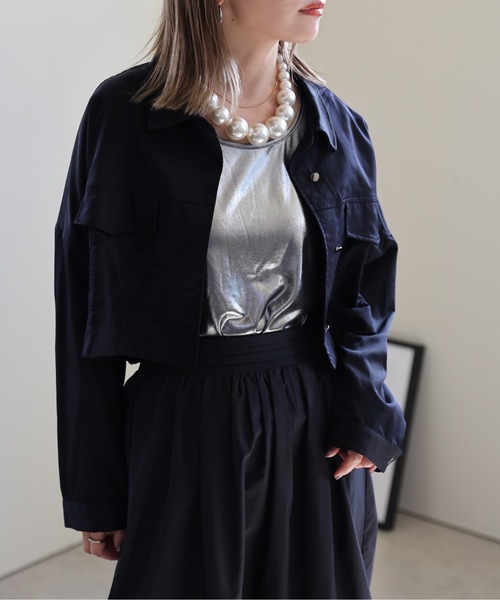 ULEULA(ウルア)の「オーロラショートシャツジャケット(シャツ/ブラウス・レディース・ブラウン/カーキ/ブラック・FREE)」の5枚目の写真