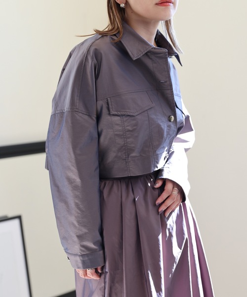 ULEULA(ウルア)の「オーロラショートシャツジャケット(シャツ/ブラウス・レディース・ブラウン/カーキ/ブラック・FREE)」の22枚目の写真