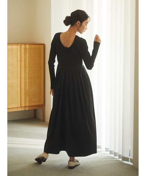 Stylevoice for xxx(スタイルヴォイスフォー)の「タフタドッキングリブニットワンピース(ワンピース・レディース・モカ/ブラック/グレー・FREE)」の16枚目の写真