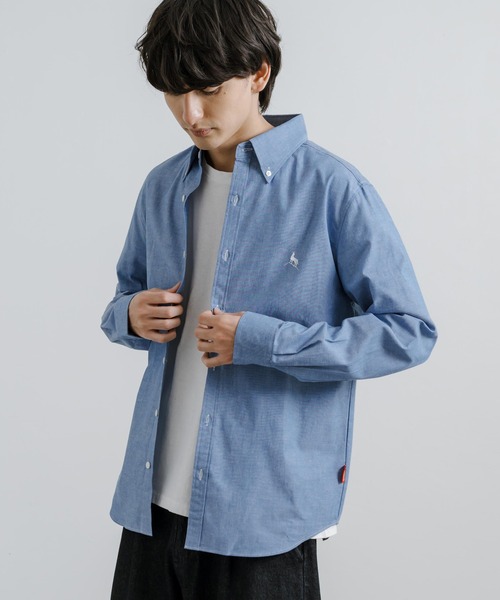 Rocky Monroe(ロッキーモンロー)の「Healthknit ヘルスニットプロダクト 日本製 国産 ダンガリーボタンダウンシャツ(シャツ/ブラウス・メンズ・ネイビー/ブルー・M/L/XL)」の21枚目の写真
